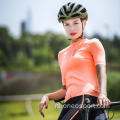 Carvico Fabric dames laser gesneden fietsende jersey met korte mouwen